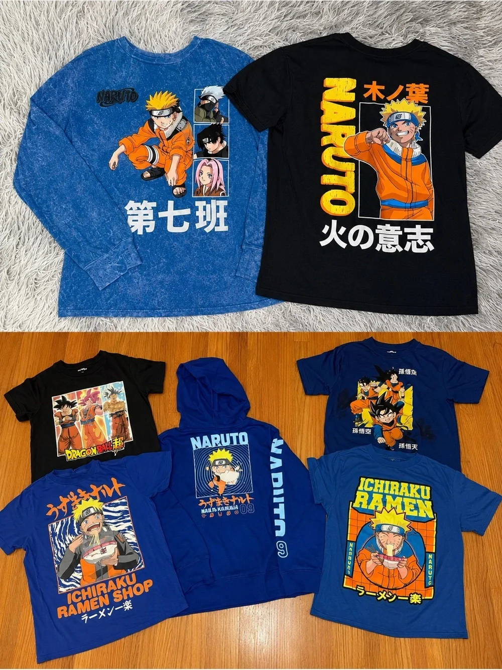 Naruto Kids' Long Sleeve & Tee Collection - Blue & Black